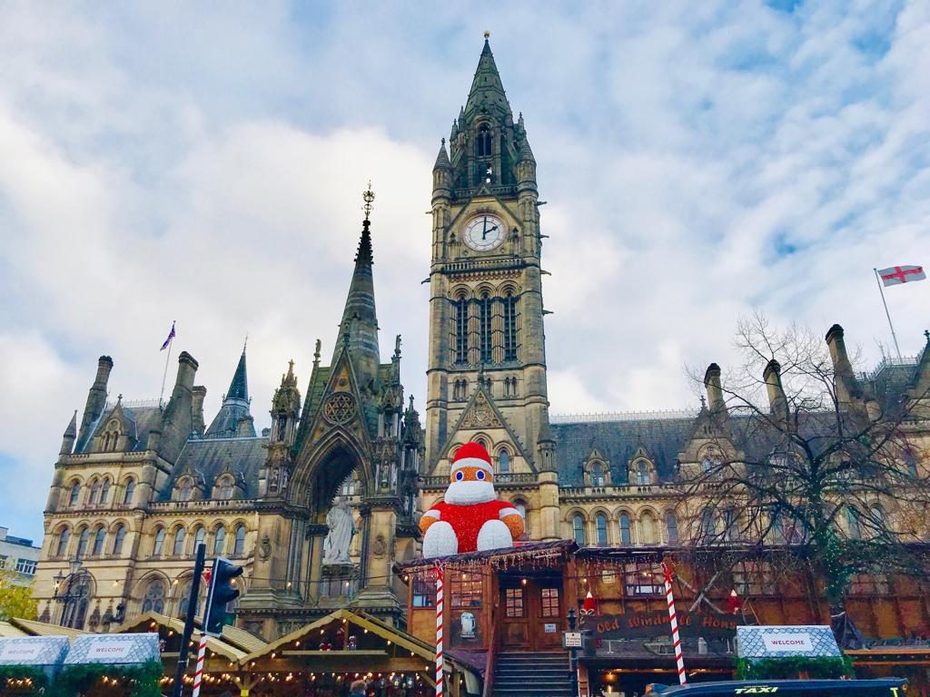 Ayuntamiento de Manchester en Navidad 